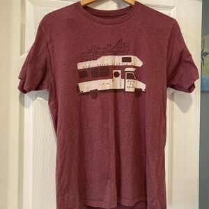 Eddie Bauer Red Short Sleeve Tee with Minimalist Graphic